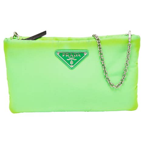 prada neon green clutch|prada handbags.